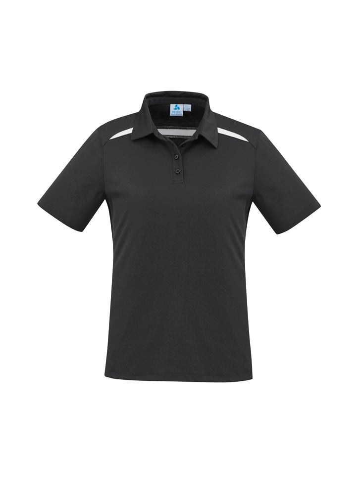 Sonar Womens Short Sleeve Polo - Black/White