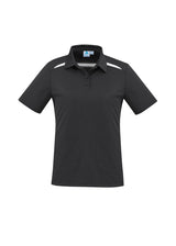 Sonar Womens Short Sleeve Polo - Black/White