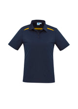 Sonar Womens Short Sleeve Polo - Navy/Gold