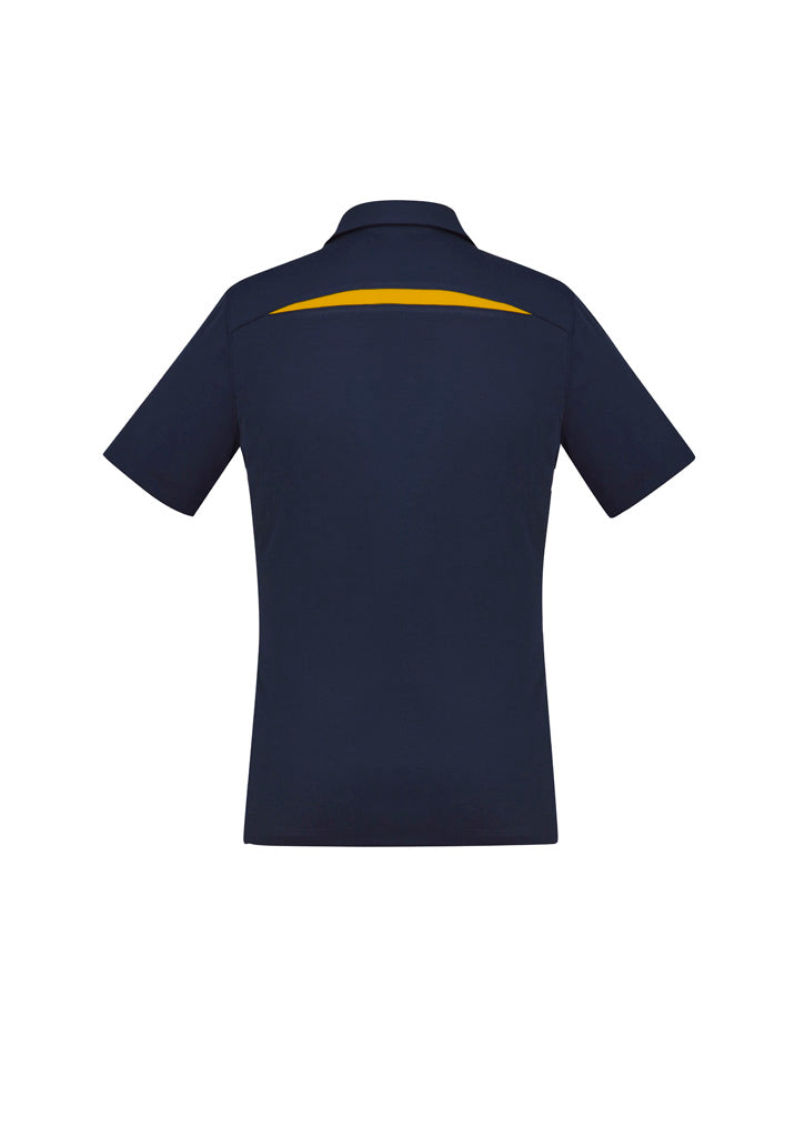 Sonar Womens Short Sleeve Polo - Navy/Gold
