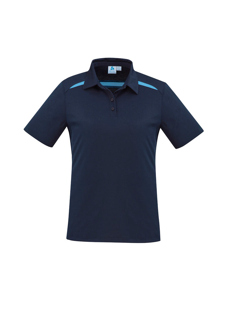 Sonar Womens Short Sleeve Polo - Navy/Sky