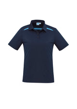 Sonar Womens Short Sleeve Polo - Navy/Sky