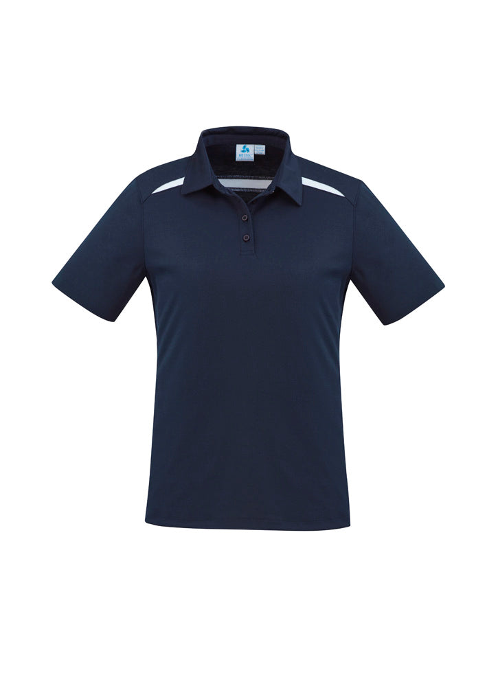 Sonar Womens Short Sleeve Polo - Navy/White