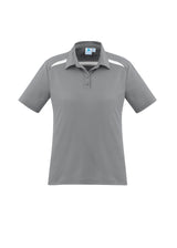 Sonar Womens Short Sleeve Polo - Silver/White