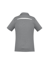 Sonar Womens Short Sleeve Polo - Silver/White