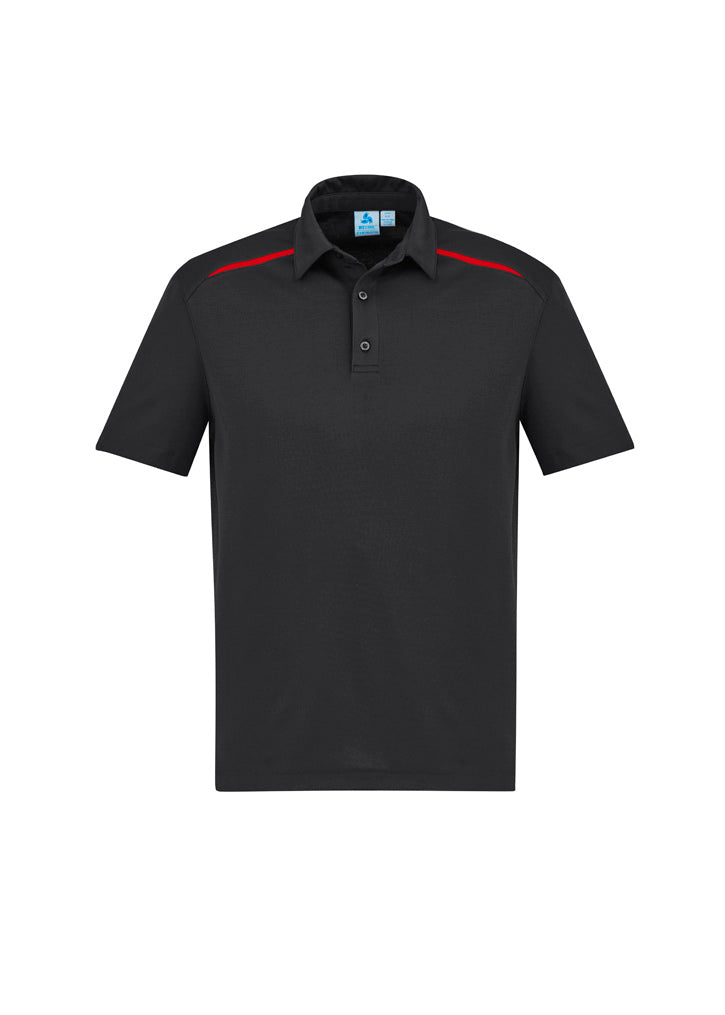 Sonar Mens Short Sleeve Polo - Black/Red