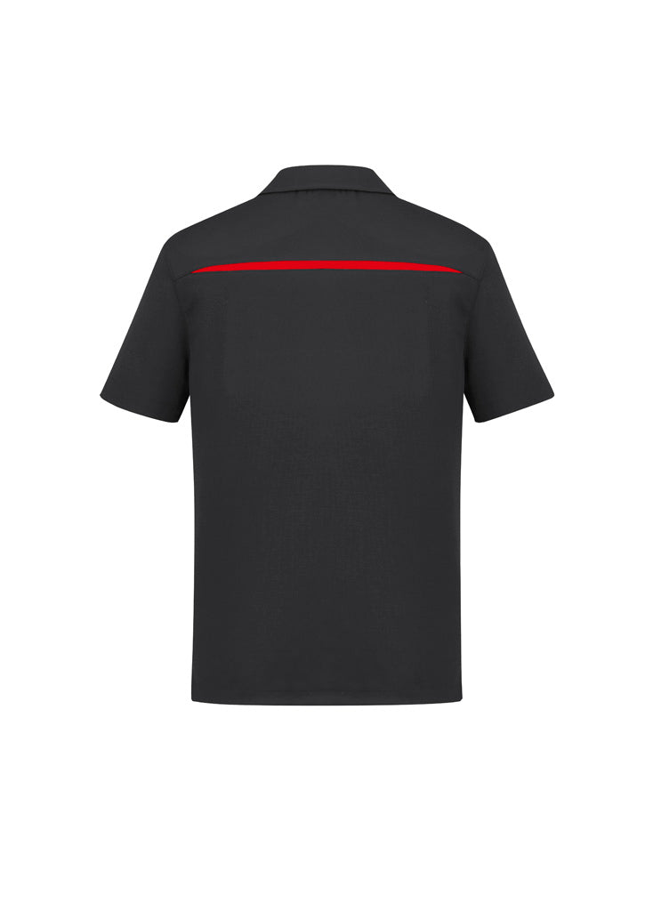 Sonar Mens Short Sleeve Polo - Black/Red