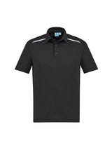 Sonar Mens Short Sleeve Polo - Black/White