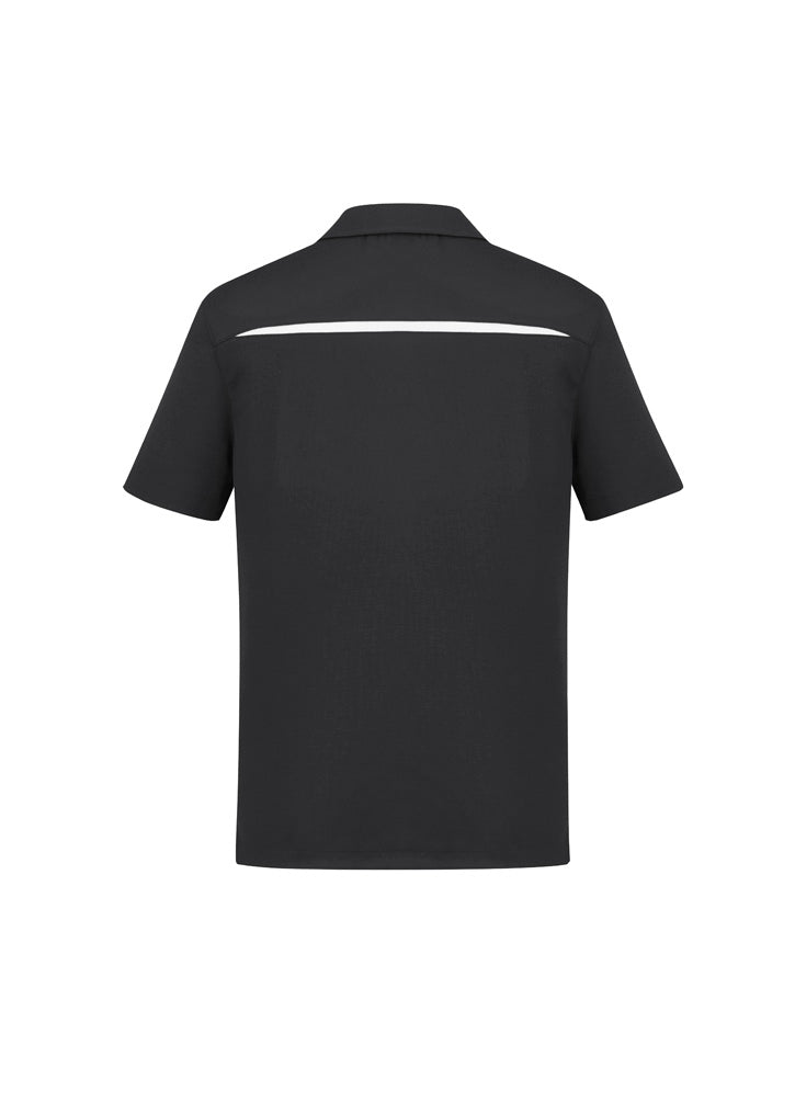Sonar Mens Short Sleeve Polo - Black/White