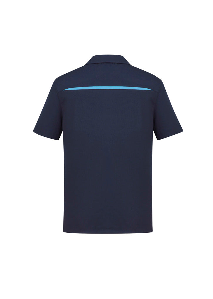 Sonar Mens Short Sleeve Polo - Navy/Sky