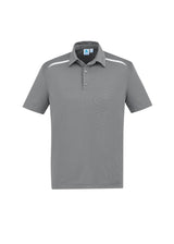 Sonar Mens Short Sleeve Polo - Silver/White