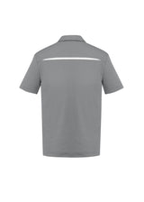 Sonar Mens Short Sleeve Polo - Silver/White