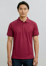 Resort Mens Short Sleeve Polo - Grey/Charcoal