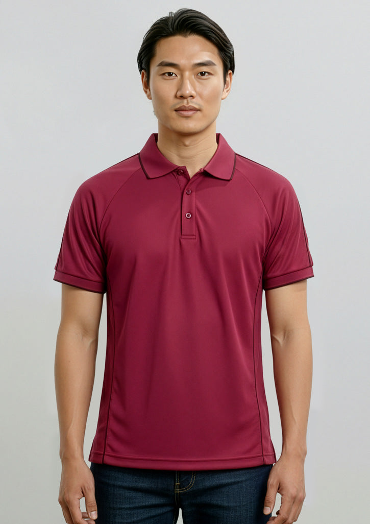 Resort Mens Short Sleeve Polo - Black/Charcoal