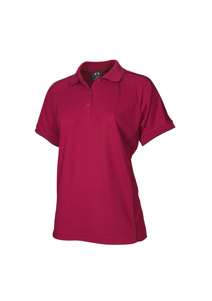 Resort Womens Short Sleeve Polo - Cherry/Maroon