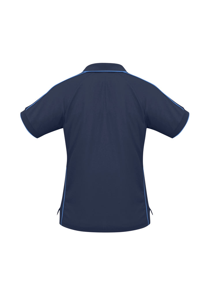 Resort Womens Short Sleeve Polo - Navy/Mid Blue