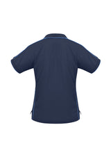 Resort Womens Short Sleeve Polo - Navy/Mid Blue