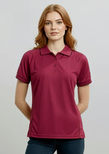 Resort Womens Short Sleeve Polo - Navy/Mid Blue