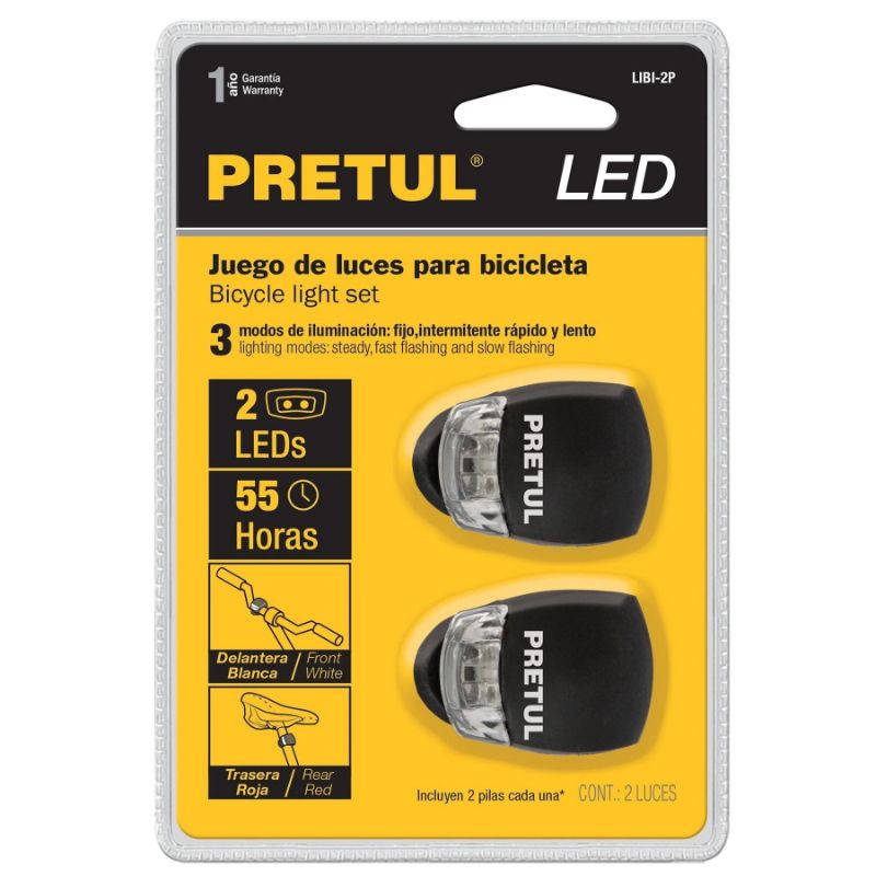 Bike Lights - LED Clip On 27050 Pretul (2pcs)