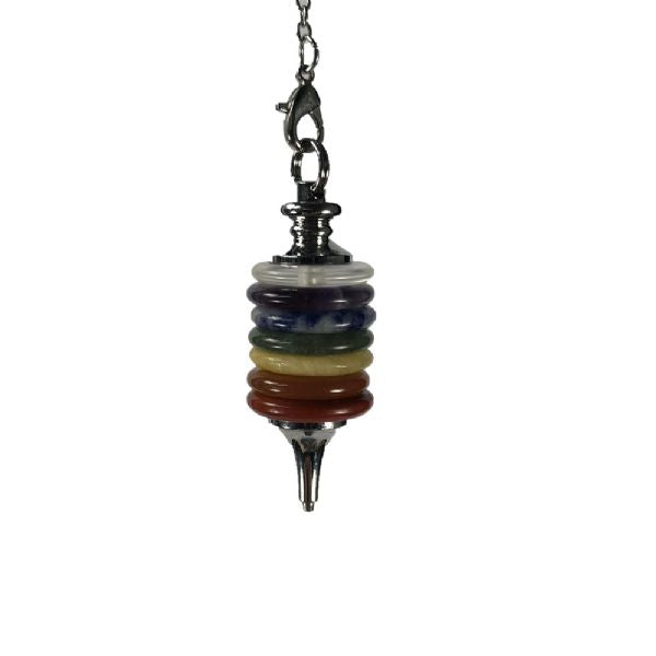 Chakra Dowsing Pendulum, 4.5 x 1.8 cm, for energy healing and spiritual balance, ideal for intuition and chakra alignment.