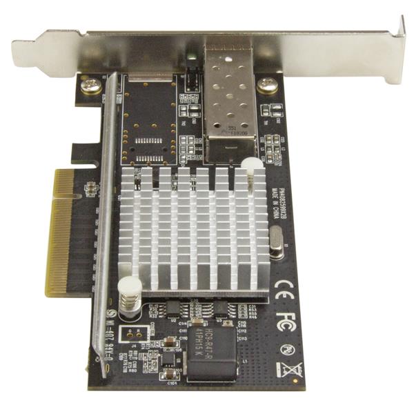 1-Port 10G Open SFP+ Network Card for PCIe, featuring Intel chipset, supports MM/SM fiber for high-speed connectivity.