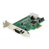 Low profile RS232 PCI Express serial card with 16550 UART for legacy device connectivity and industrial automation.