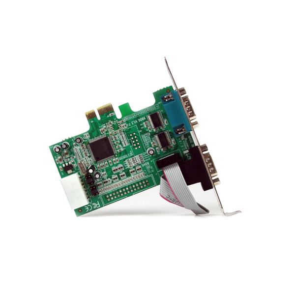 2 Port Native PCI Express RS232 Serial Adapter Card with 16550 UART