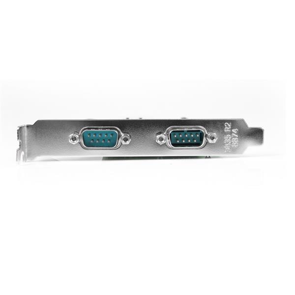 2 Port Native PCI Express RS232 Serial Adapter Card with 16550 UART