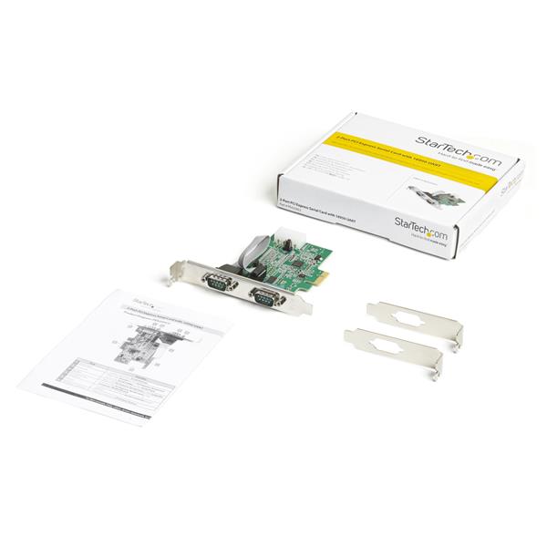 2 Port PCI Express RS232 Serial Adapter Card - Full Profile