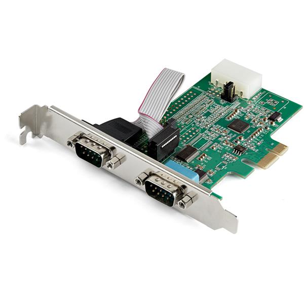 2 Port PCI Express RS232 Serial Adapter Card - Full Profile