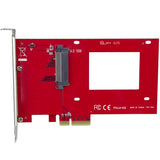 U.2 to PCIe adapter for 2.5" NVMe SSDs, enabling high-speed data transfer and easy installation with minimal cabling.