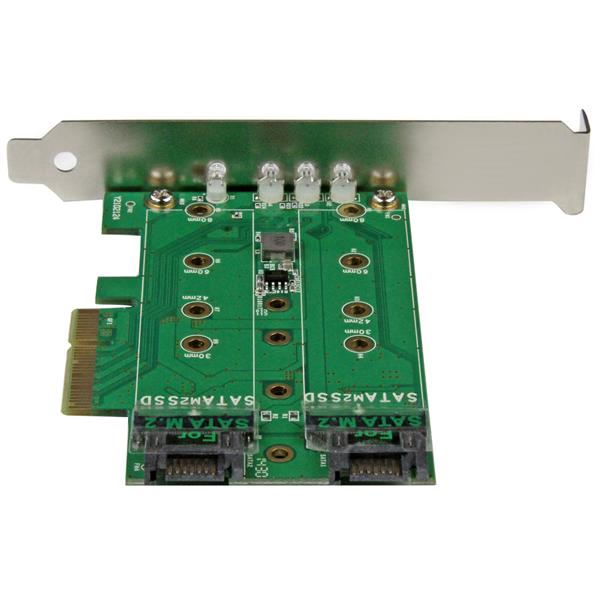 3-Port M.2 SSD (NGFF) Adapter Card - 1 x PCIe (NVMe), 2 x SATA III M.2 -PCIe 3.0