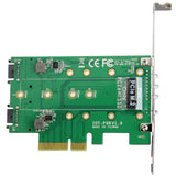 3-Port M.2 SSD (NGFF) Adapter Card - 1 x PCIe (NVMe), 2 x SATA III M.2 -PCIe 3.0