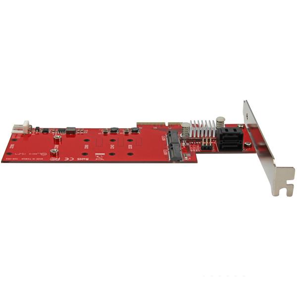 2x M.2 NGFF SSD RAID Controller Card plus 2x SATA III Ports - PCIe