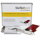 2x M.2 NGFF SSD RAID Controller Card plus 2x SATA III Ports - PCIe