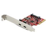 PCIe USB 3.1 Card with 2 Type C ports, 10Gbps speeds, ASMedia chipset; upgrades connectivity for fast data transfer.