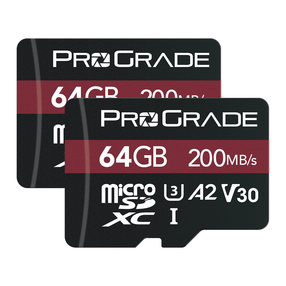 PROGRADE DIGITAL MICRO SDXC STRONTIUM UHS-I 64GB R200MB/S W50MB/S V30 2 PACK