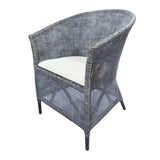KUTA ARMCHAIR - BLACK/GREY WASH & OATMEAL
