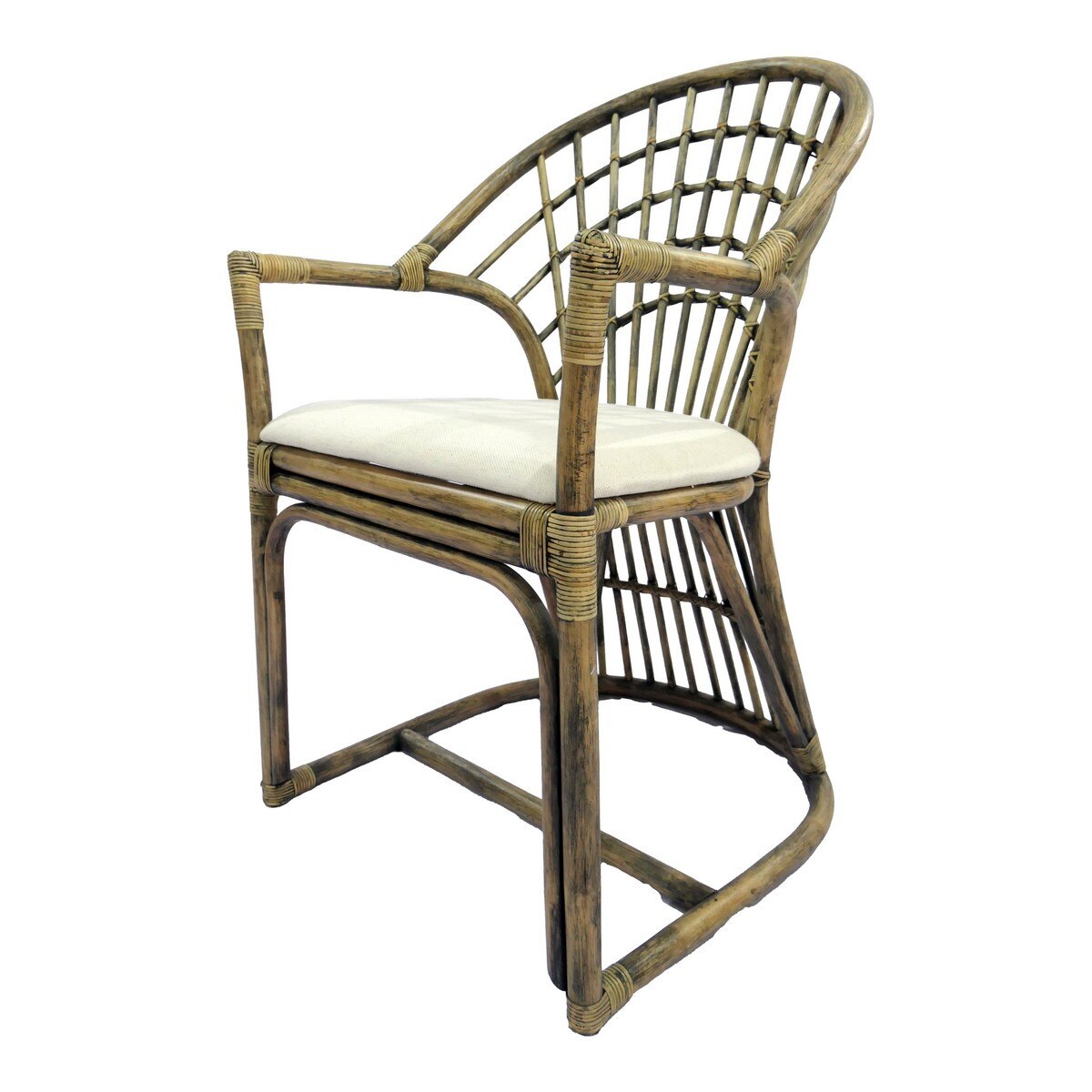NUSA DUA ARMCHAIR- HONEY/BLACK WASH & OATMEAL