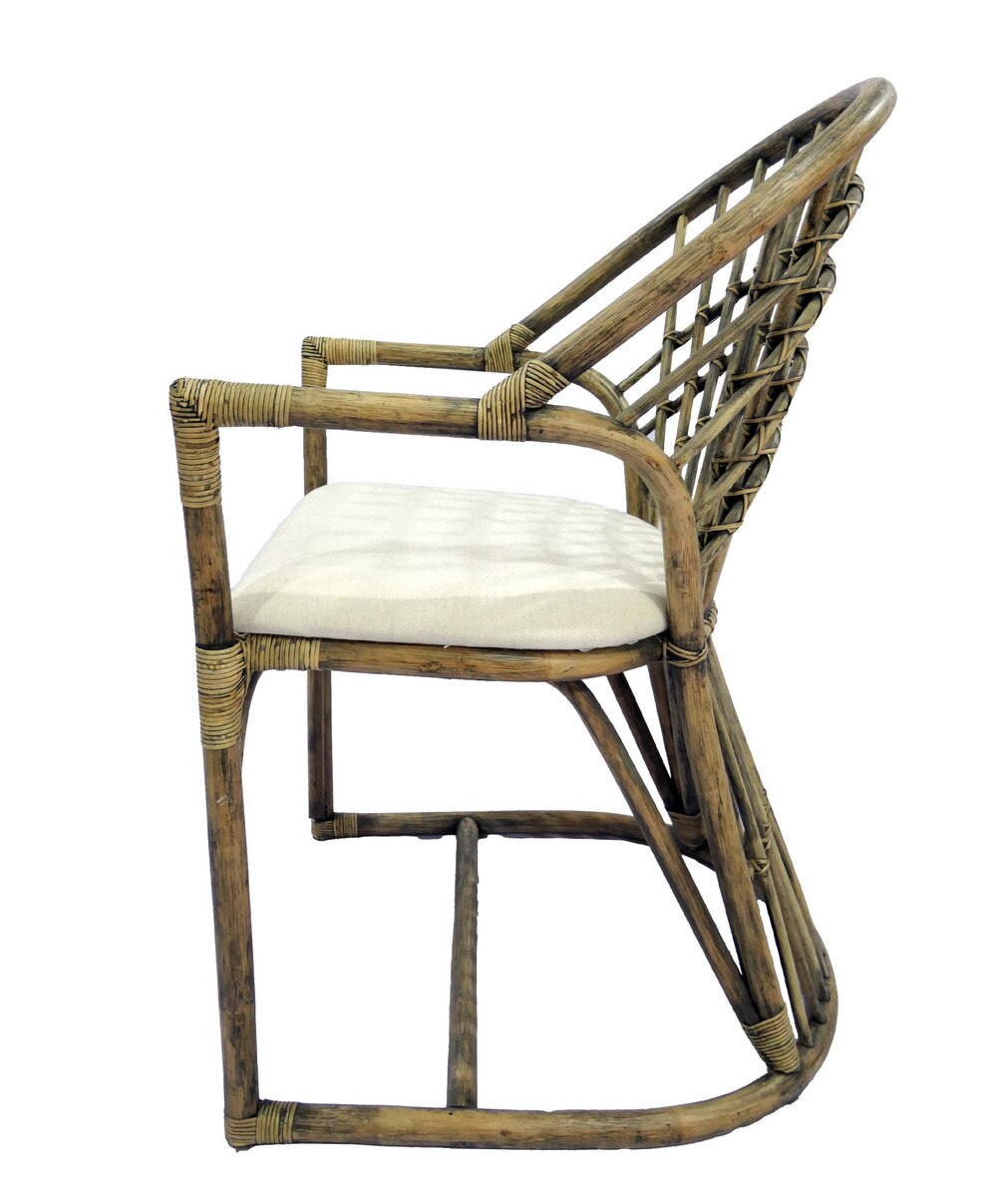 NUSA DUA ARMCHAIR- HONEY/BLACK WASH & OATMEAL