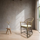 NUSA DUA ARMCHAIR- HONEY/BLACK WASH & OATMEAL