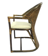JIMBARAN ARMCHAIR - ANTIQUE BROW/BLACK WASH & OATMEAL