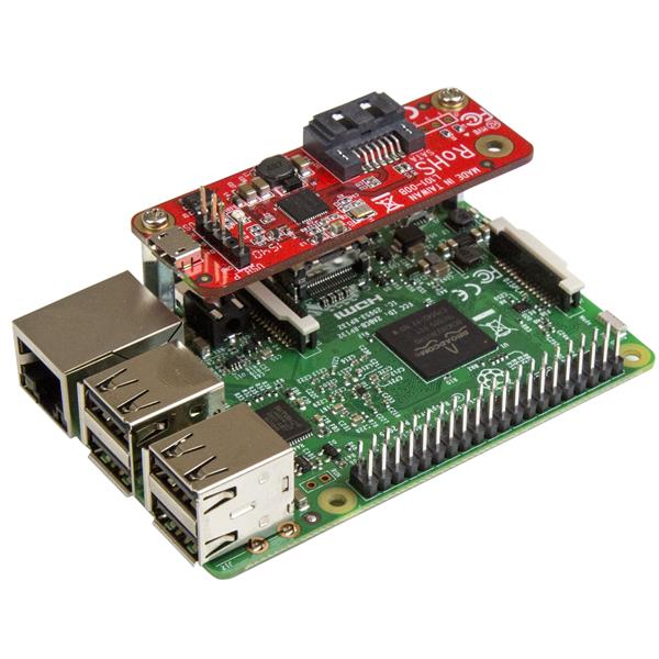 USB to SATA converter for Raspberry Pi, enabling connection to SATA drives for enhanced data storage and project capabilities.