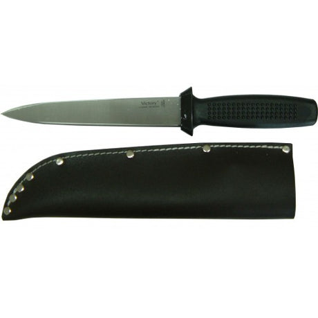 Pig Sticker Victory 175mm blade knife with leather sheath, ideal for pig hunting and homekill operations.