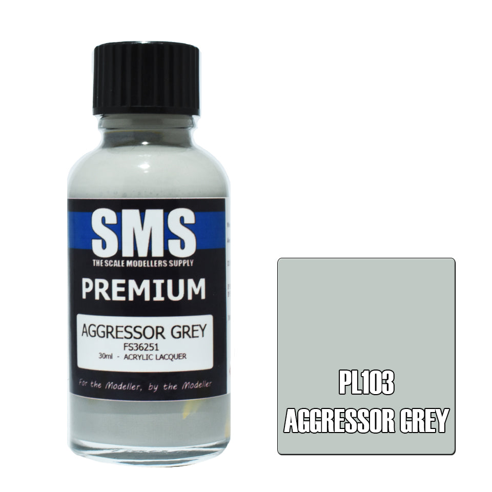 AIR BRUSH PAINT 30ML PREMIUM AGGRESSOR GREY ACRYLIC LACQUER
