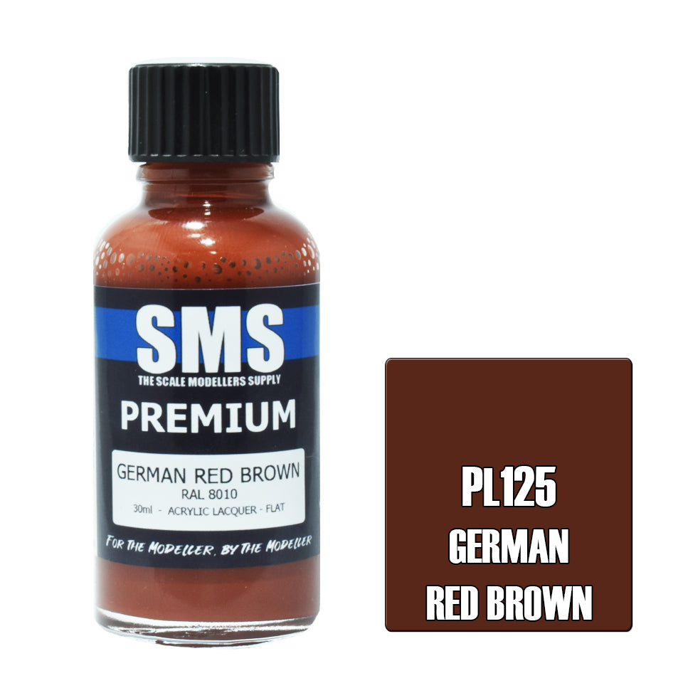 AIR BRUSH PAINT 30ML PREMIUM GERMAN RED BROWN  ACRYLIC LACQUER
