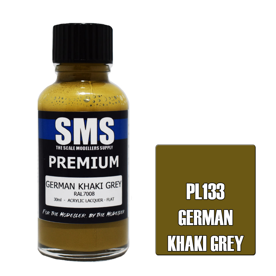 AIR BRUSH PAINT 30ML PREMIUM GERMAN KHAKI GREY  ACRYLIC LACQUER