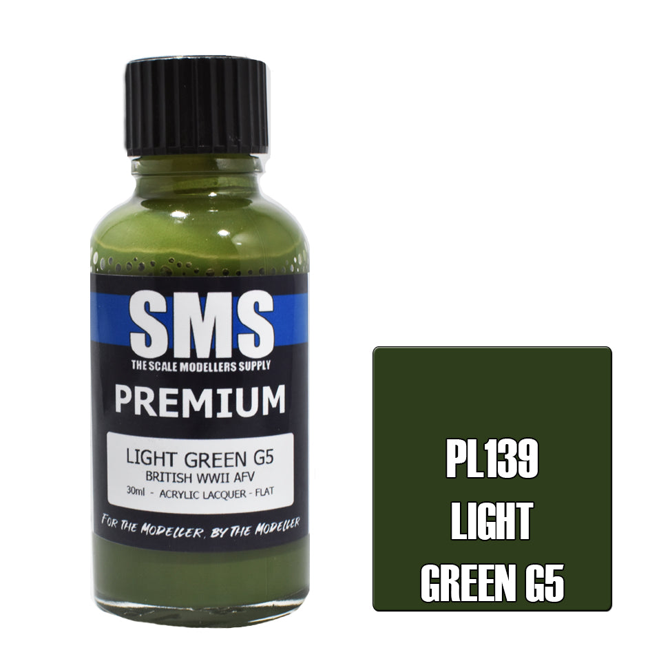 AIR BRUSH PAINT 30ML PREMIUM LIGHT GREEN G5  ACRYLIC LACQUER