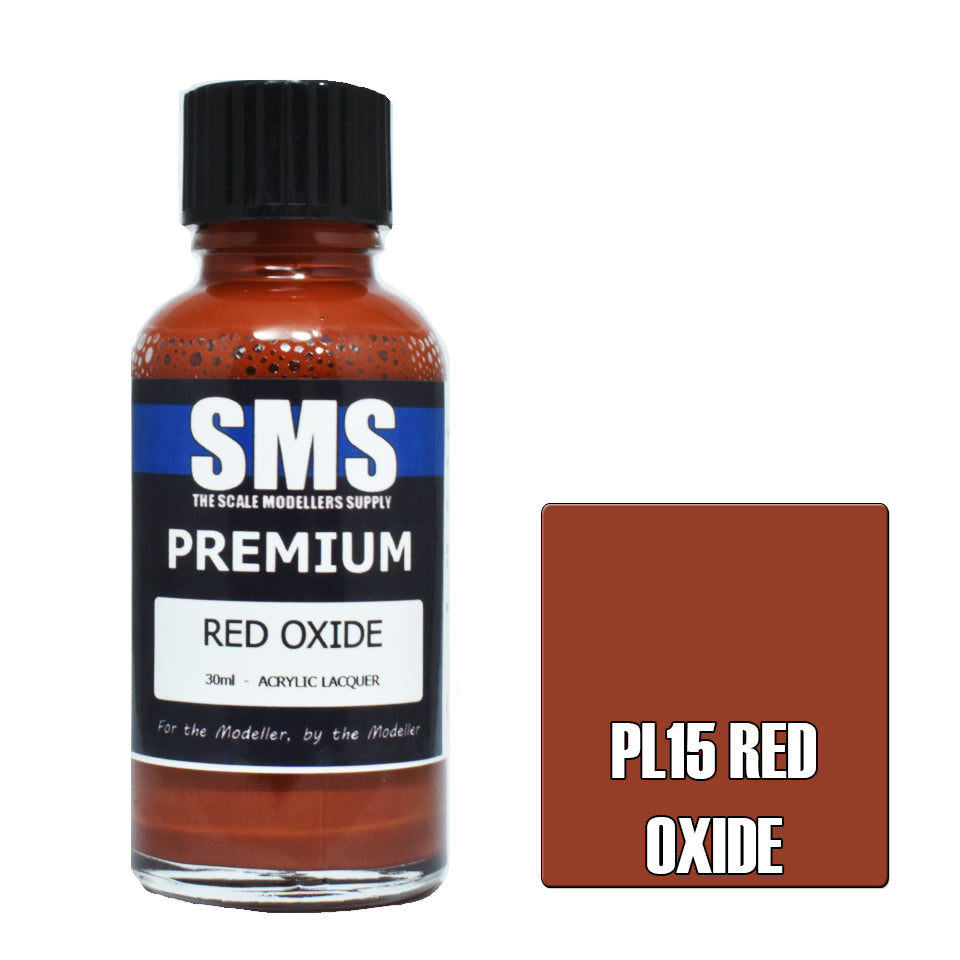 AIR BRUSH PAINT 30ML PREMIUM RED OXIDE  ACRYLIC LACQUER SCALE MODELLERS SUPPLY