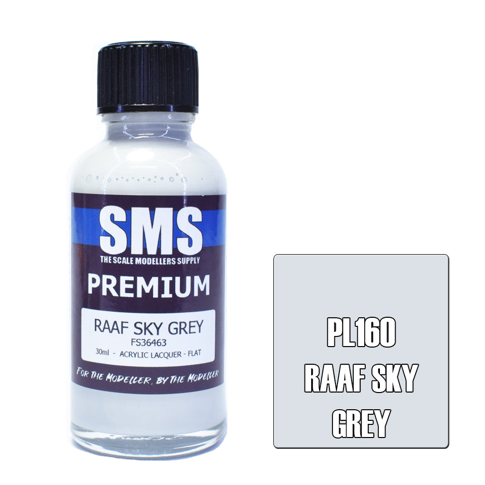AIR BRUSH PAINT 30ML PREMIUM RAAF SKY GREY  ACRYLIC LACQUER
